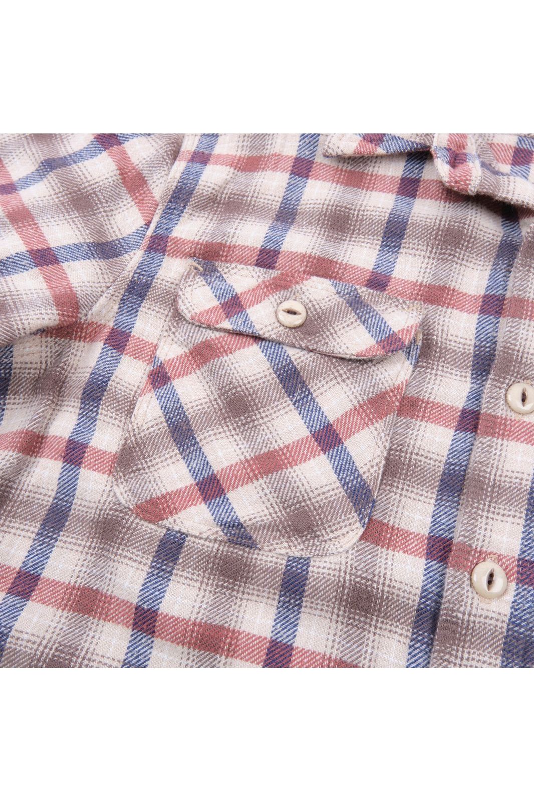 Jepson Woven Shirt - Cream Plaid - DUNE + SALT