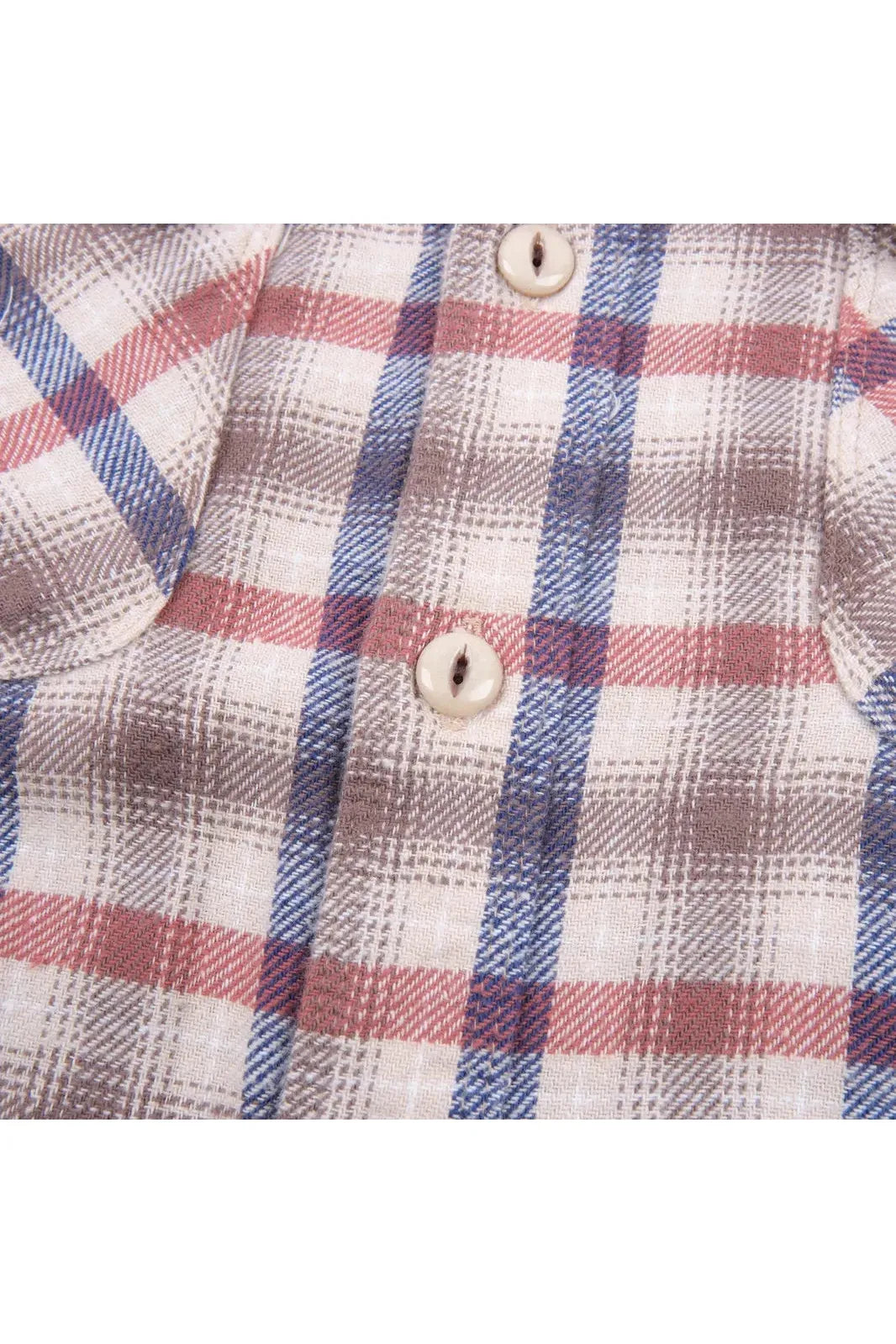 Jepson Woven Shirt - Cream Plaid - DUNE + SALT