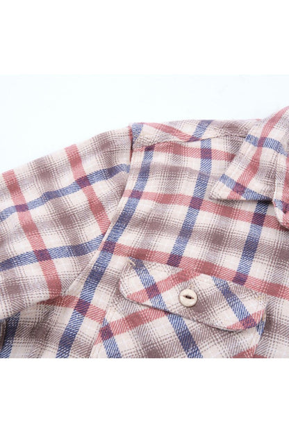 Jepson Woven Shirt - Cream Plaid - DUNE + SALT