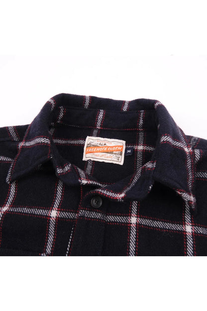 Kamas Wool Plaid Shirt - Navy - DUNE + SALT