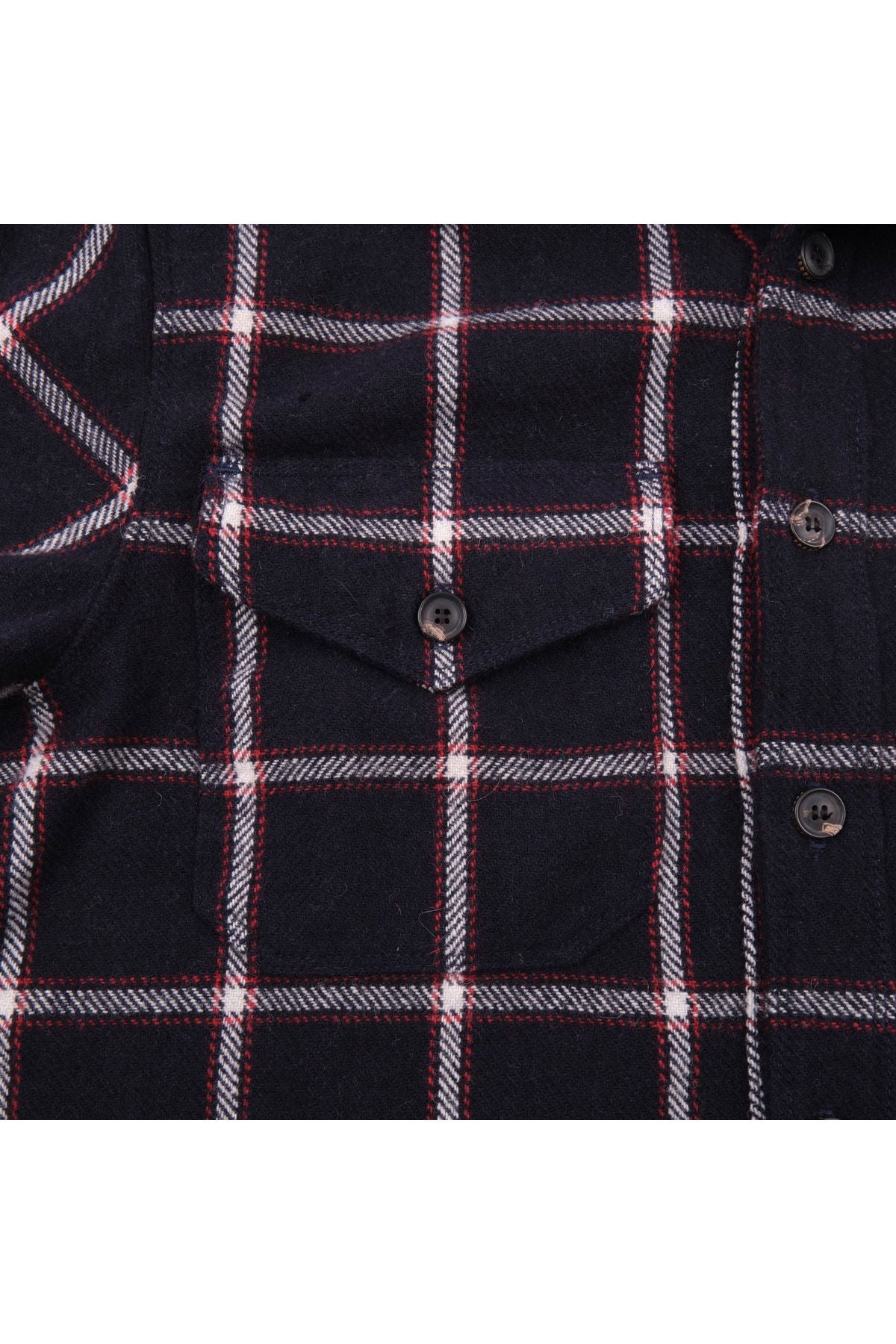 Kamas Wool Plaid Shirt - Navy - DUNE + SALT