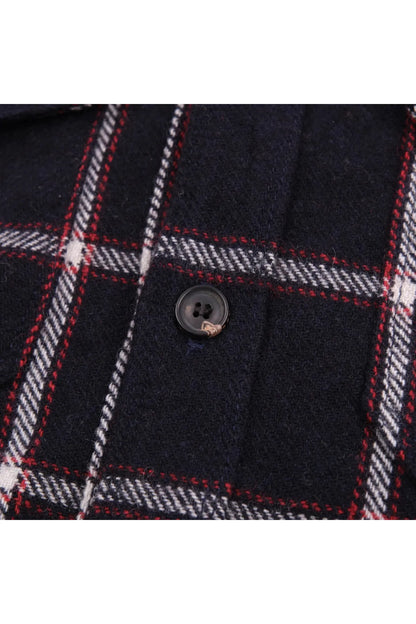 Kamas Wool Plaid Shirt - Navy - DUNE + SALT