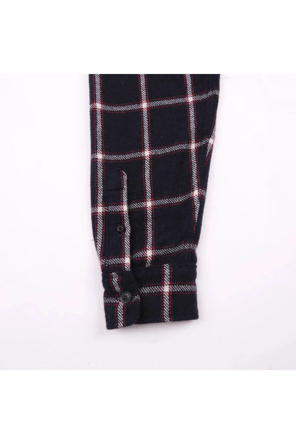 Kamas Wool Plaid Shirt - Navy - DUNE + SALT