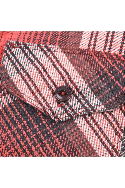 Wells Plaid Shirt - Ibis Red - DUNE + SALT