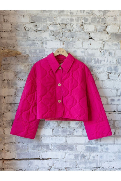 Cropped Jacket - Raspberry Pink - DUNE + SALT
