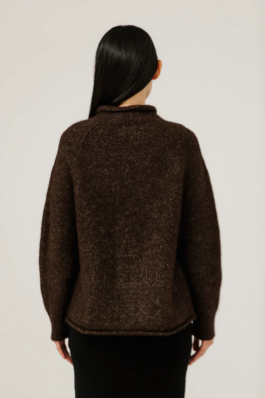 Handloom Rollneck Sweater - Carob - DUNE + SALT