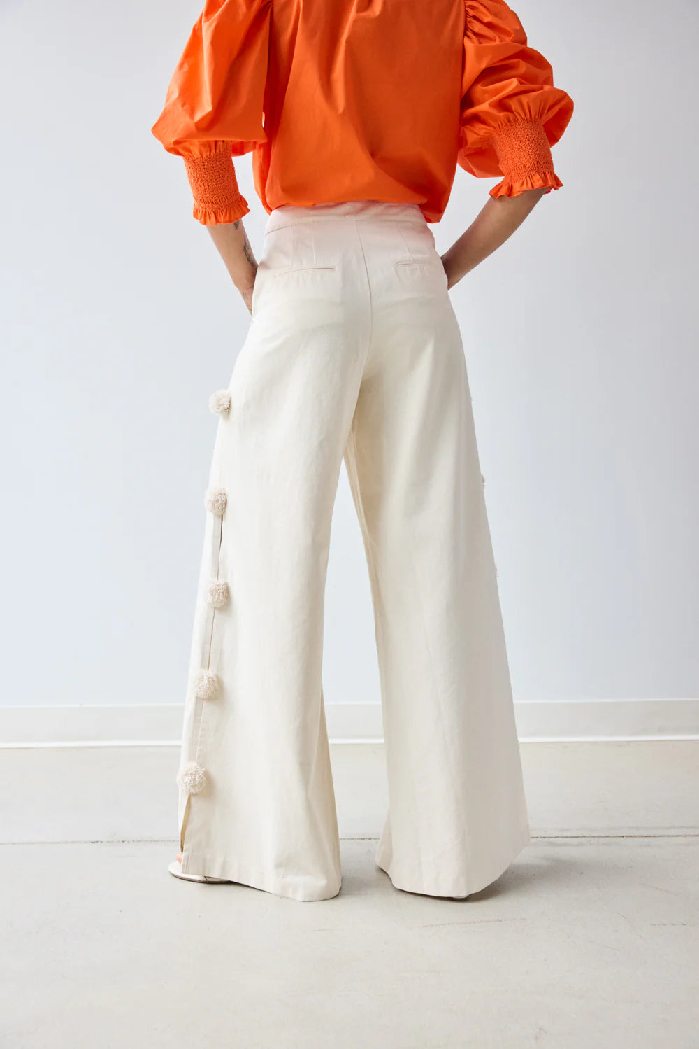 Pom Pom Trouser - Custard