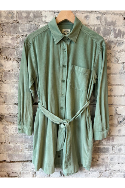Corduroy Revol Dress - Jade - DUNE + SALT