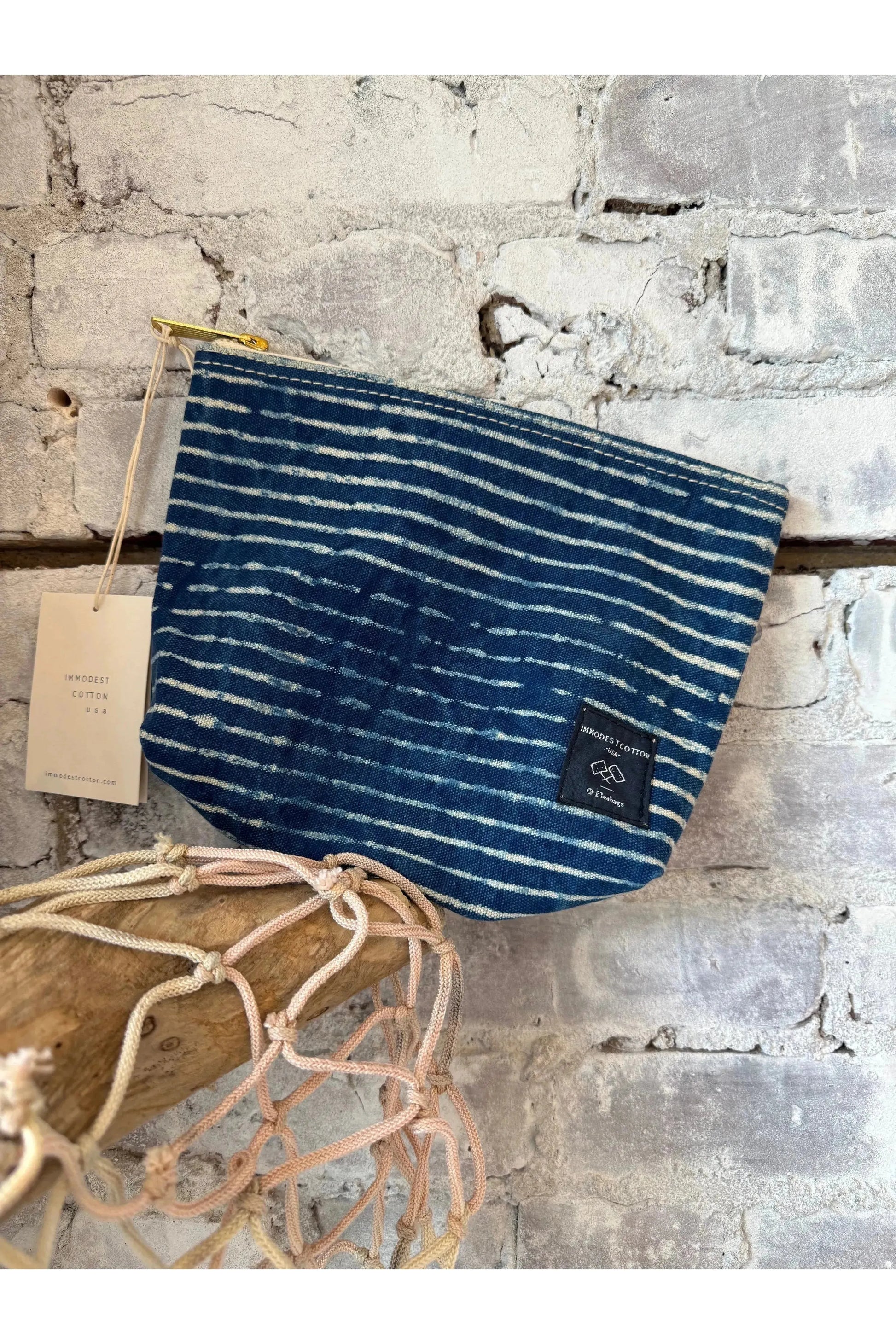 Sardine Pouch - Indigo Stripe - DUNE + SALT