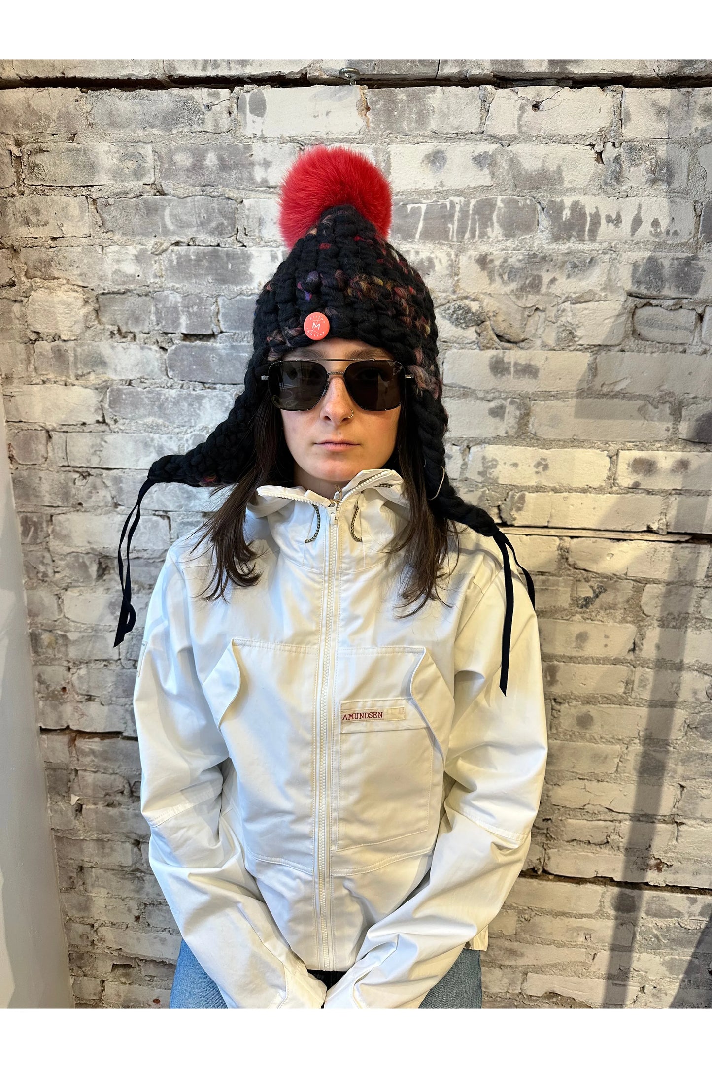 Dark Twombly Deep Fro Tri + Coral XL Pom - DUNE + SALT