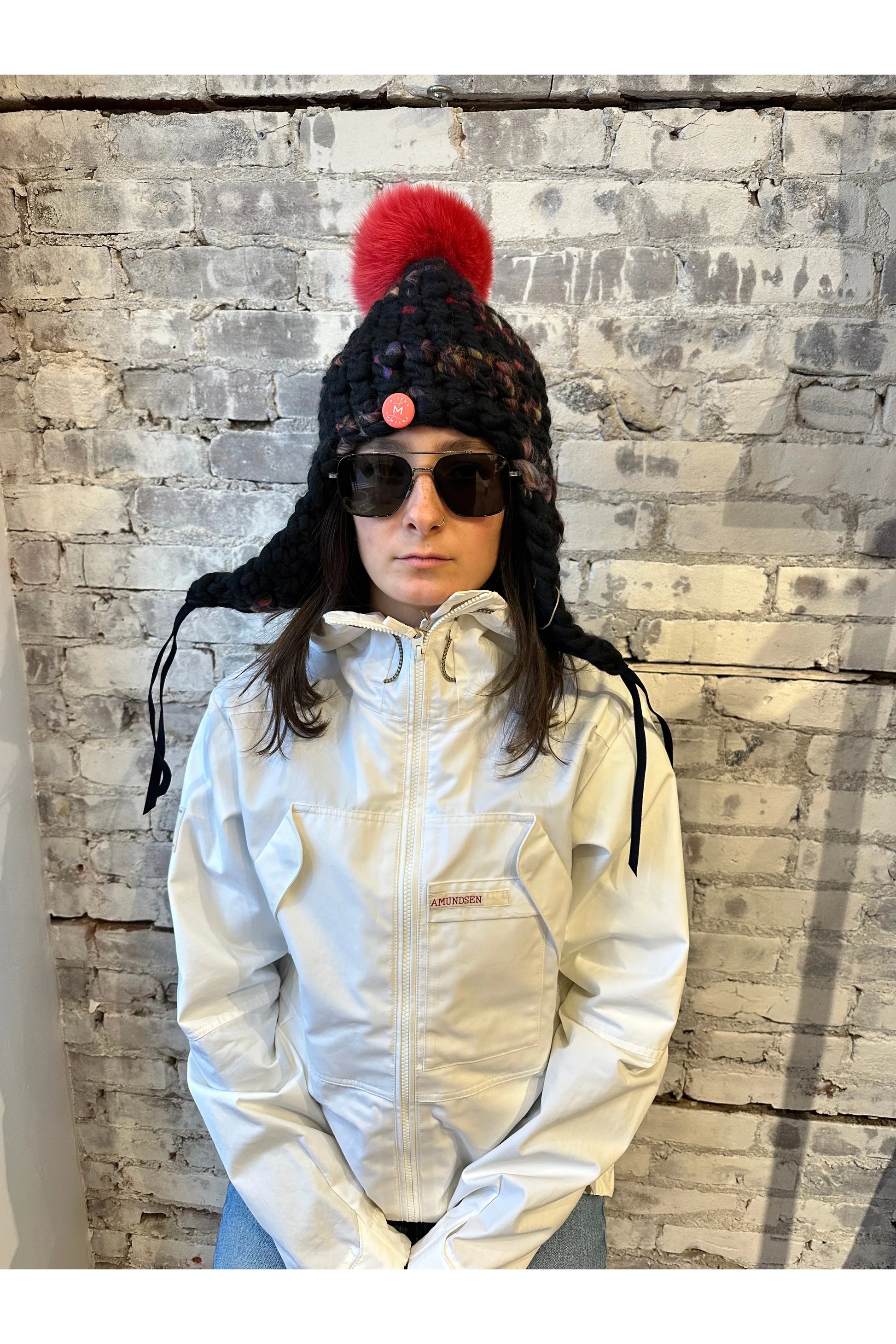 Dark Twombly Deep Fro Tri + Coral XL Pom - DUNE + SALT