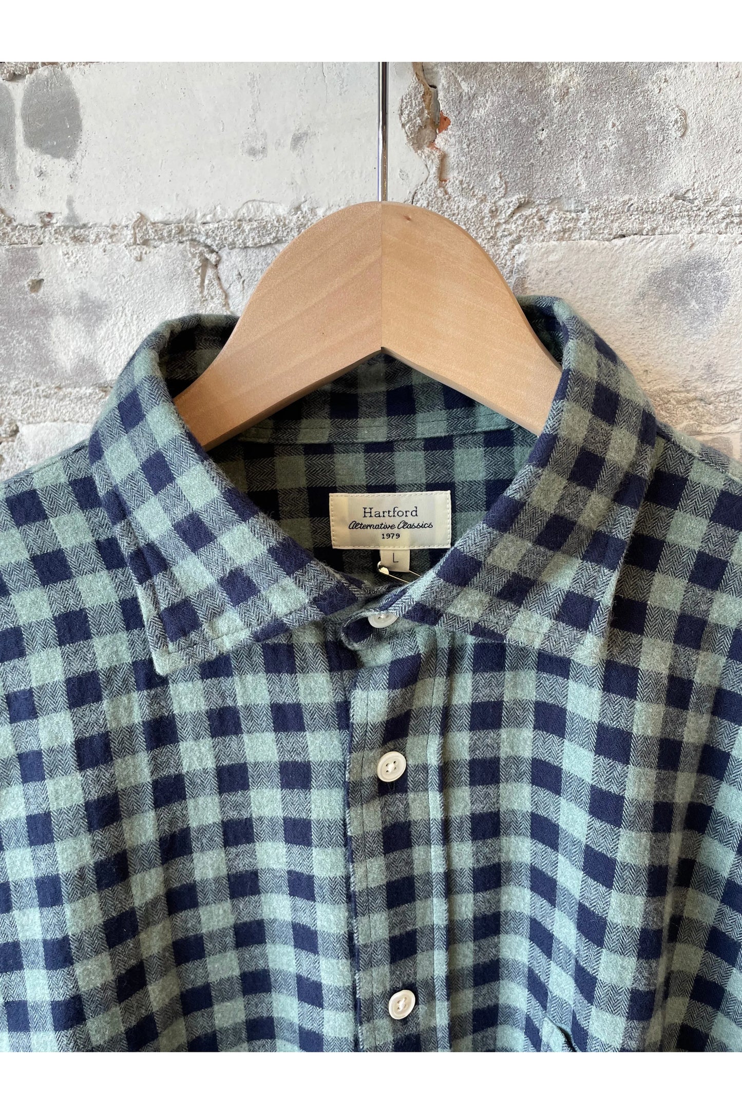 Paul Large Gingham Flannel - Mint/Navy - DUNE + SALT
