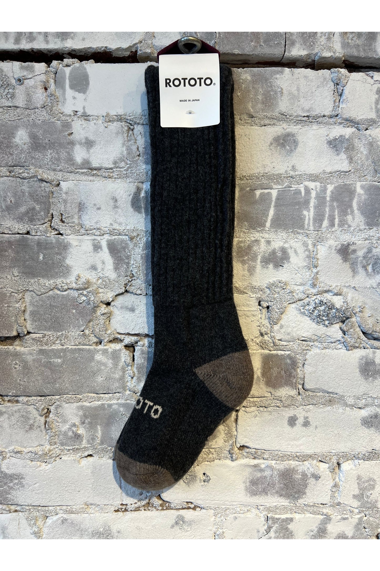 Merino Lambswool High Socks - Charcoal - DUNE + SALT