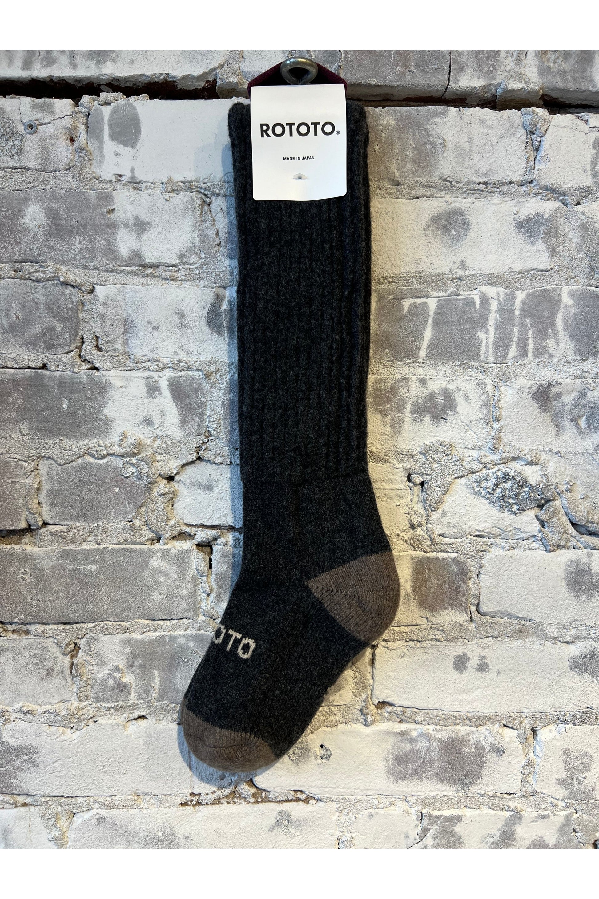 Merino Lambswool High Socks - Charcoal - DUNE + SALT