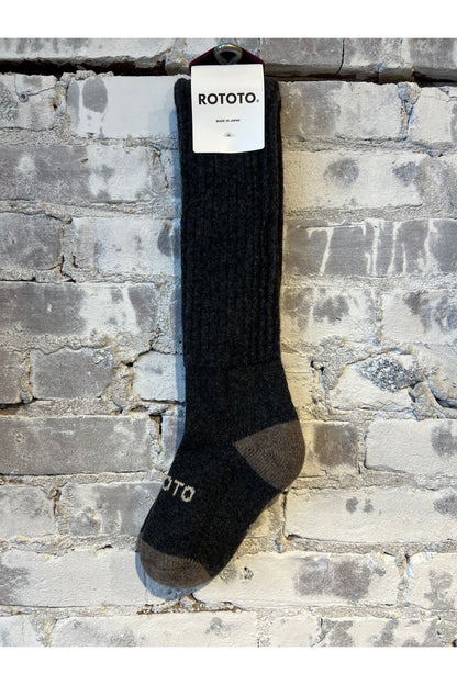 Merino Lambswool High Socks - Charcoal - DUNE + SALT