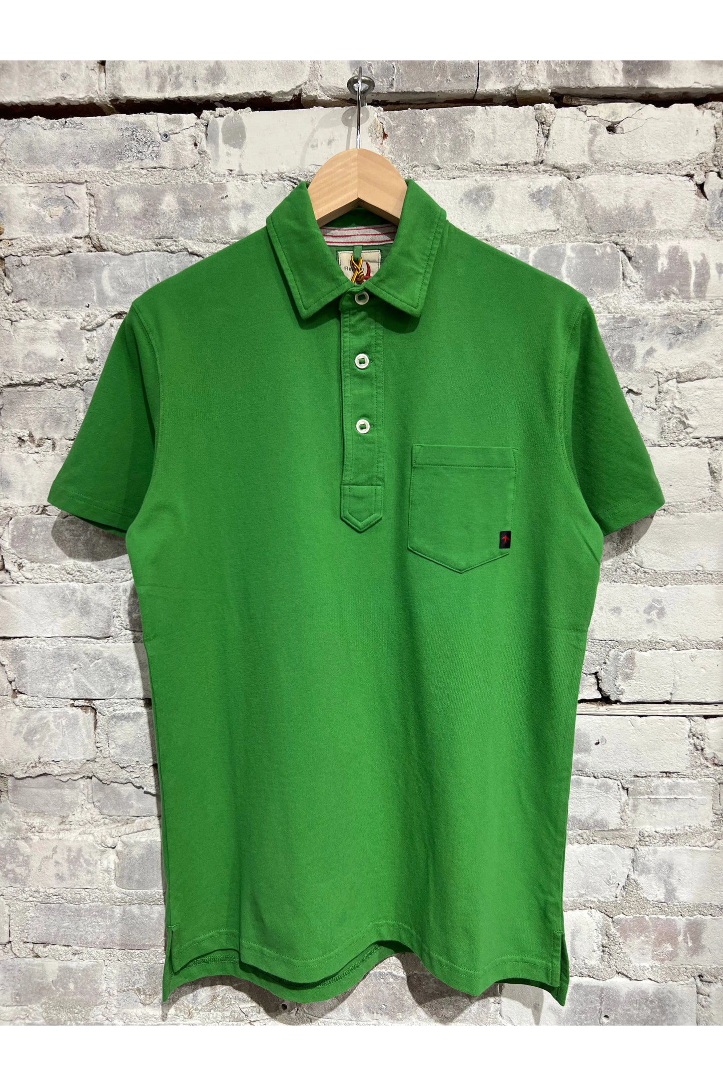 Pique Slot Polo - Lawn Green - DUNE + SALT