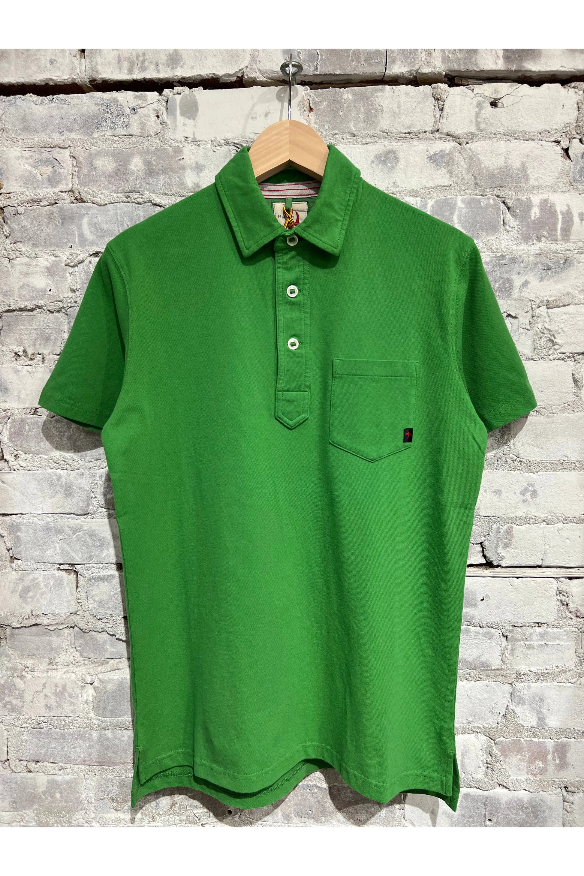 Pique Slot Polo - Lawn Green - DUNE + SALT
