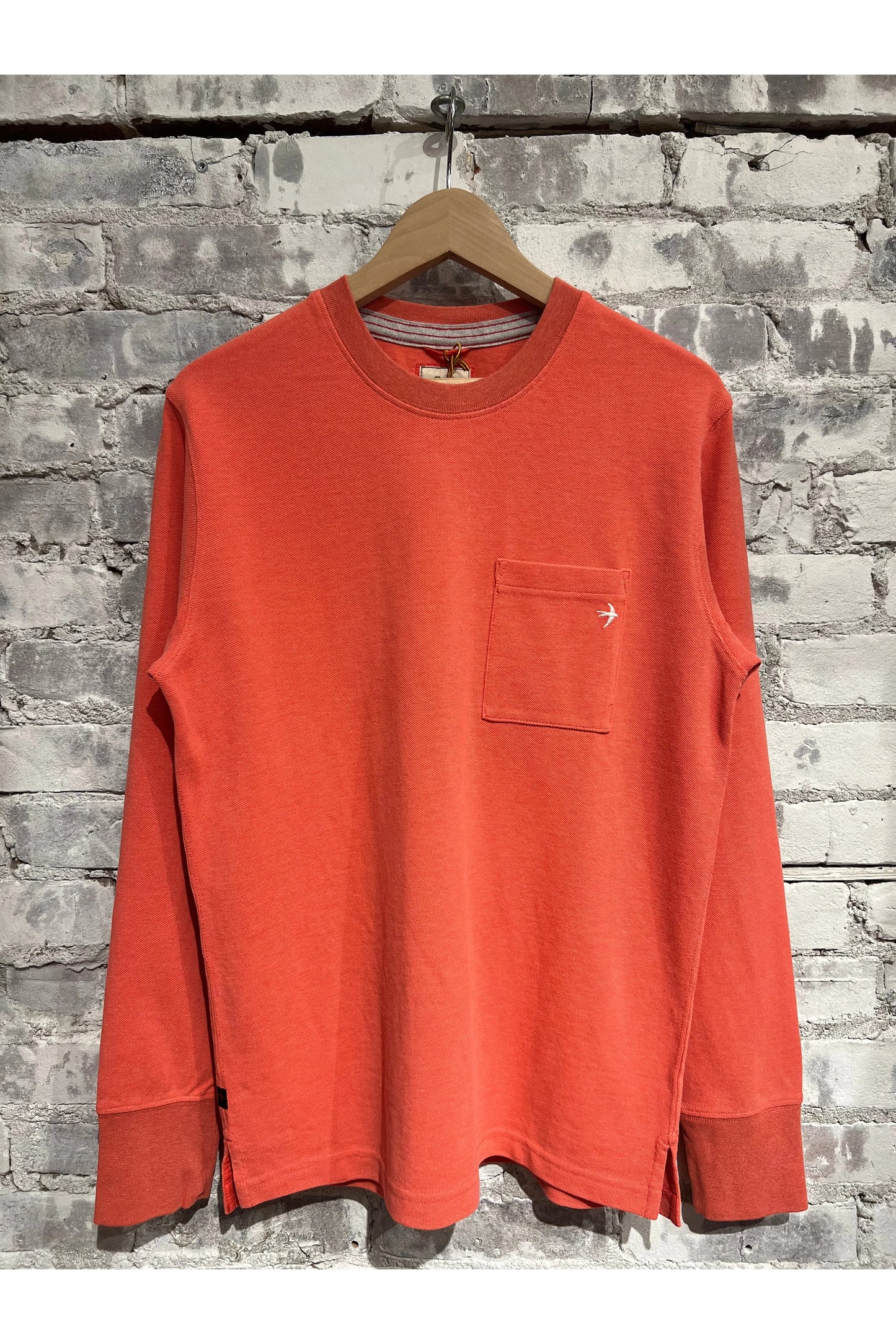 Pique L/S Pocket Crew - Sunset - DUNE + SALT