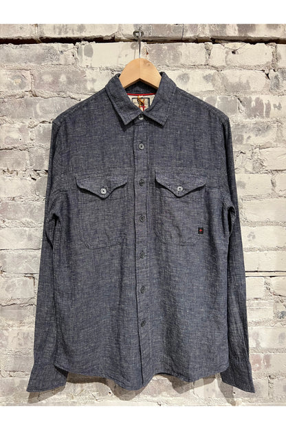 Linen Workshirt - Navy - DUNE + SALT