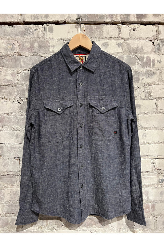 Linen Workshirt - Navy - DUNE + SALT