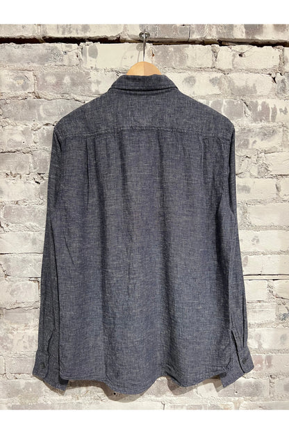 Linen Workshirt - Navy - DUNE + SALT