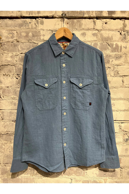 Linen Workshirt - French Blue - DUNE + SALT