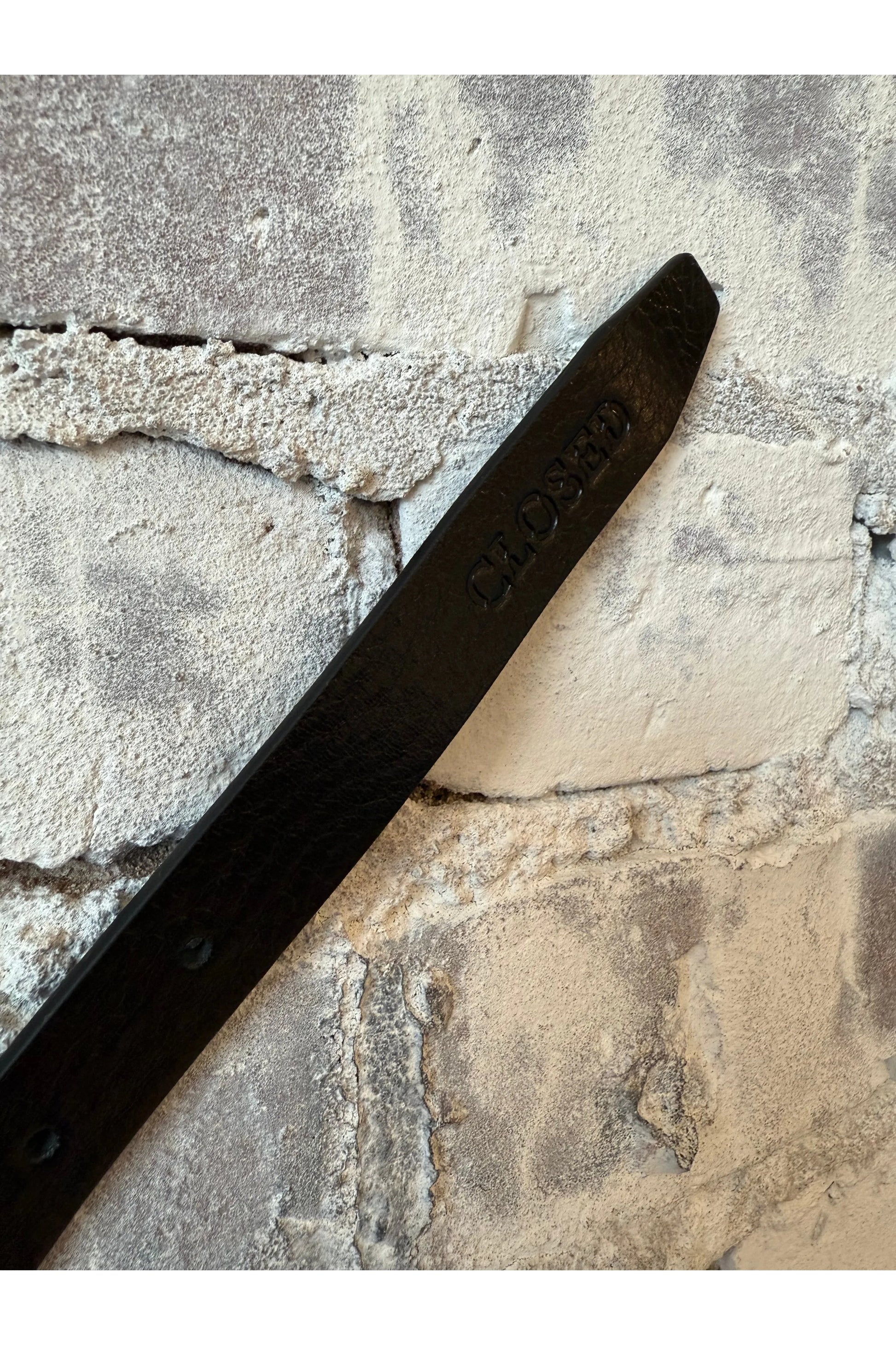 Metal Buckle Leather Belt - Black - DUNE + SALT