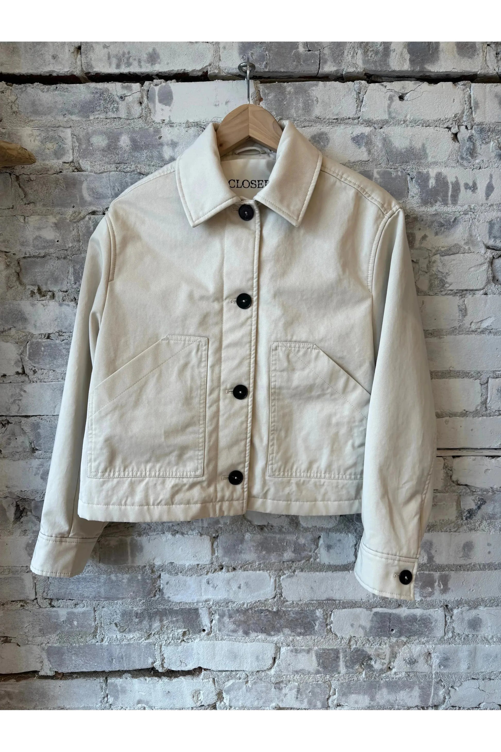 Cotton A-Line Jacket - Stone Beige - DUNE + SALT