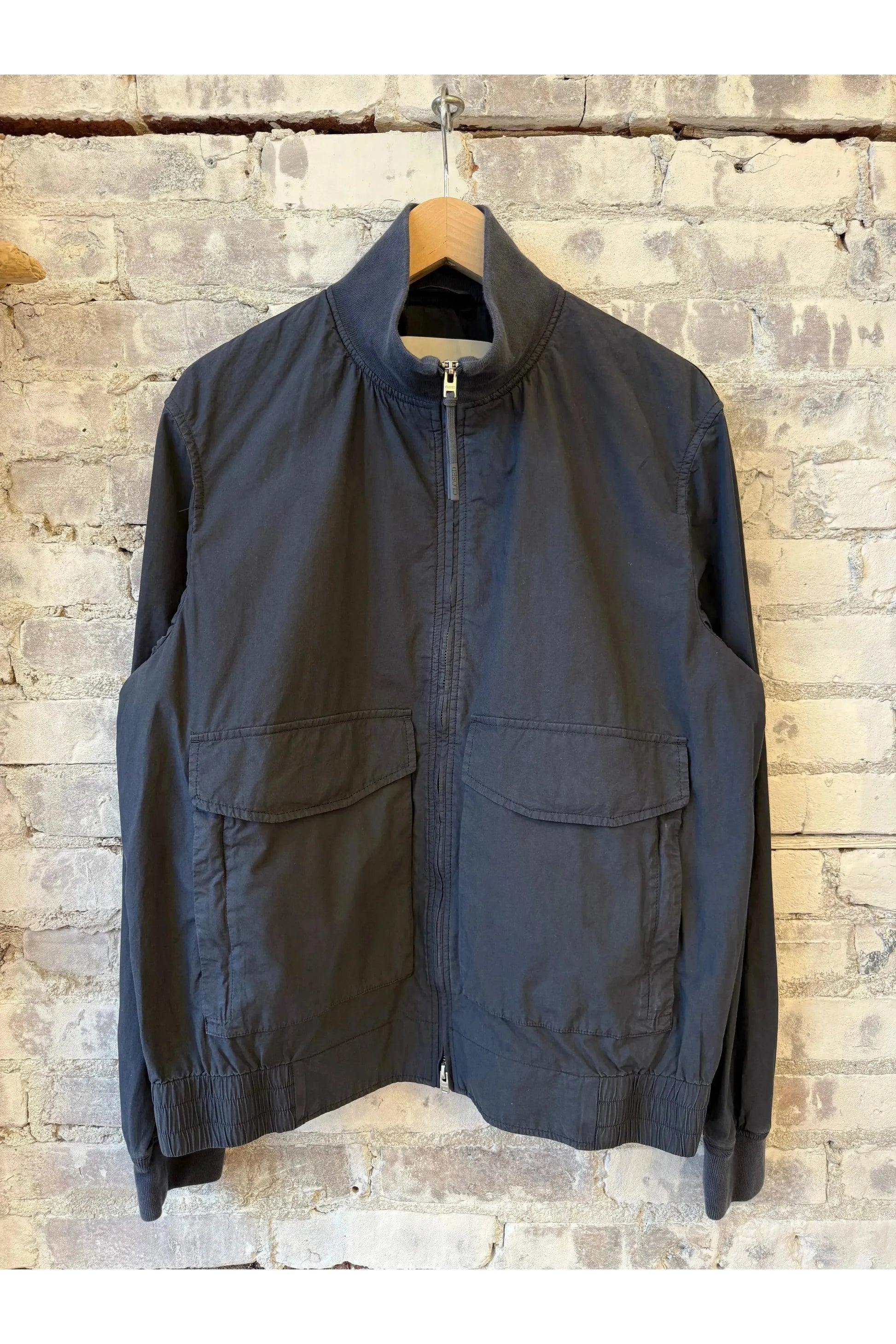 Cotton Bomber Jacket - Smokey Blue - DUNE + SALT
