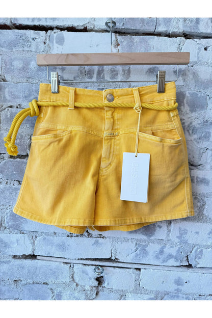 Jocy-X Denim Shorts - Mango Yellow - DUNE + SALT
