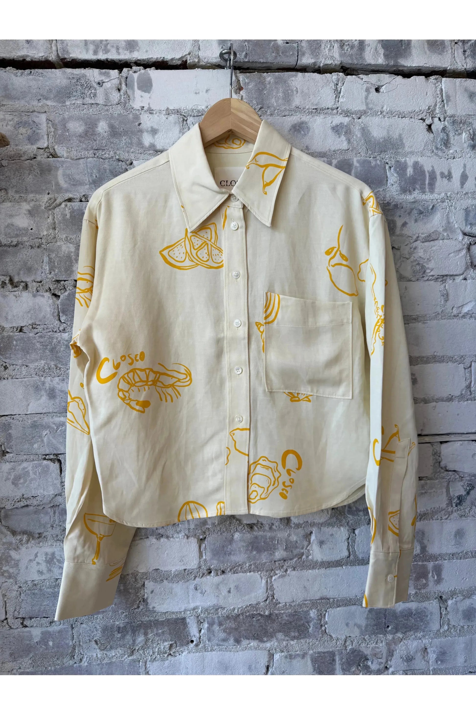 Cropped Oversized Shirt - Dune Beige - DUNE + SALT