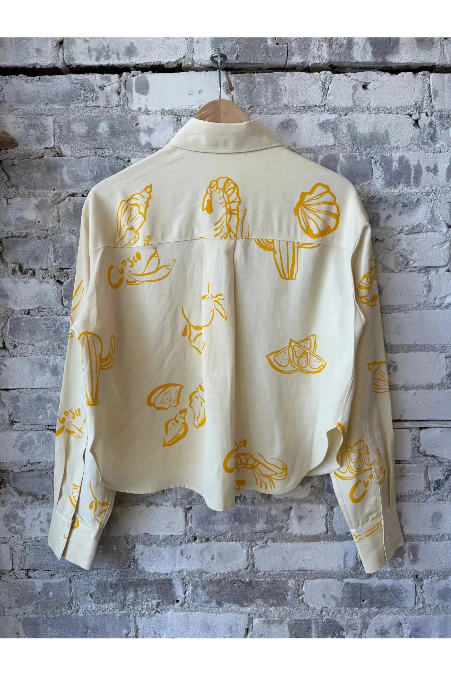 Cropped Oversized Shirt - Dune Beige - DUNE + SALT