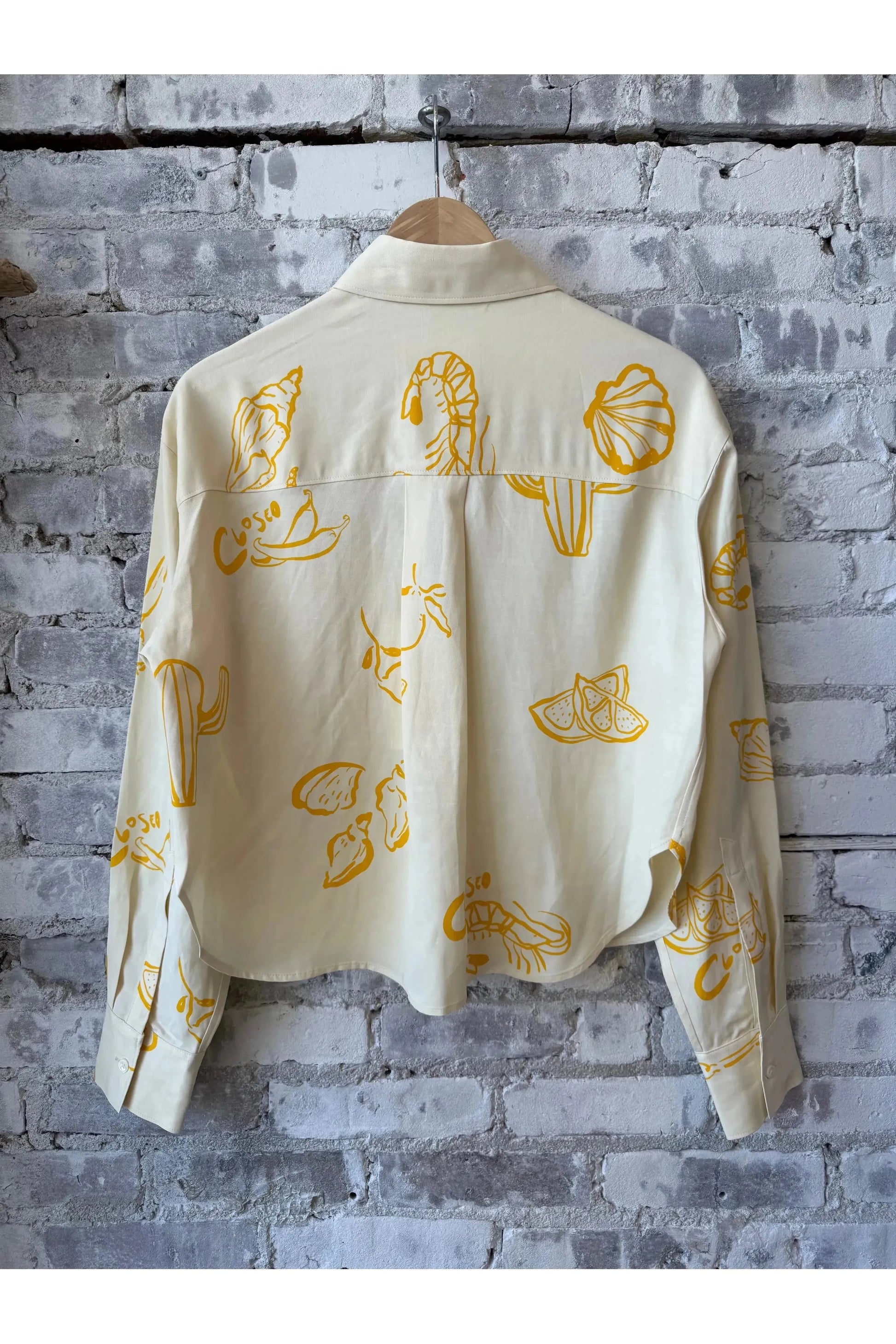 Cropped Oversized Shirt - Dune Beige - DUNE + SALT