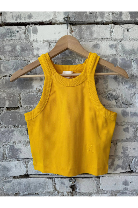 Cropped Racer Top - Mango Yellow - DUNE + SALT
