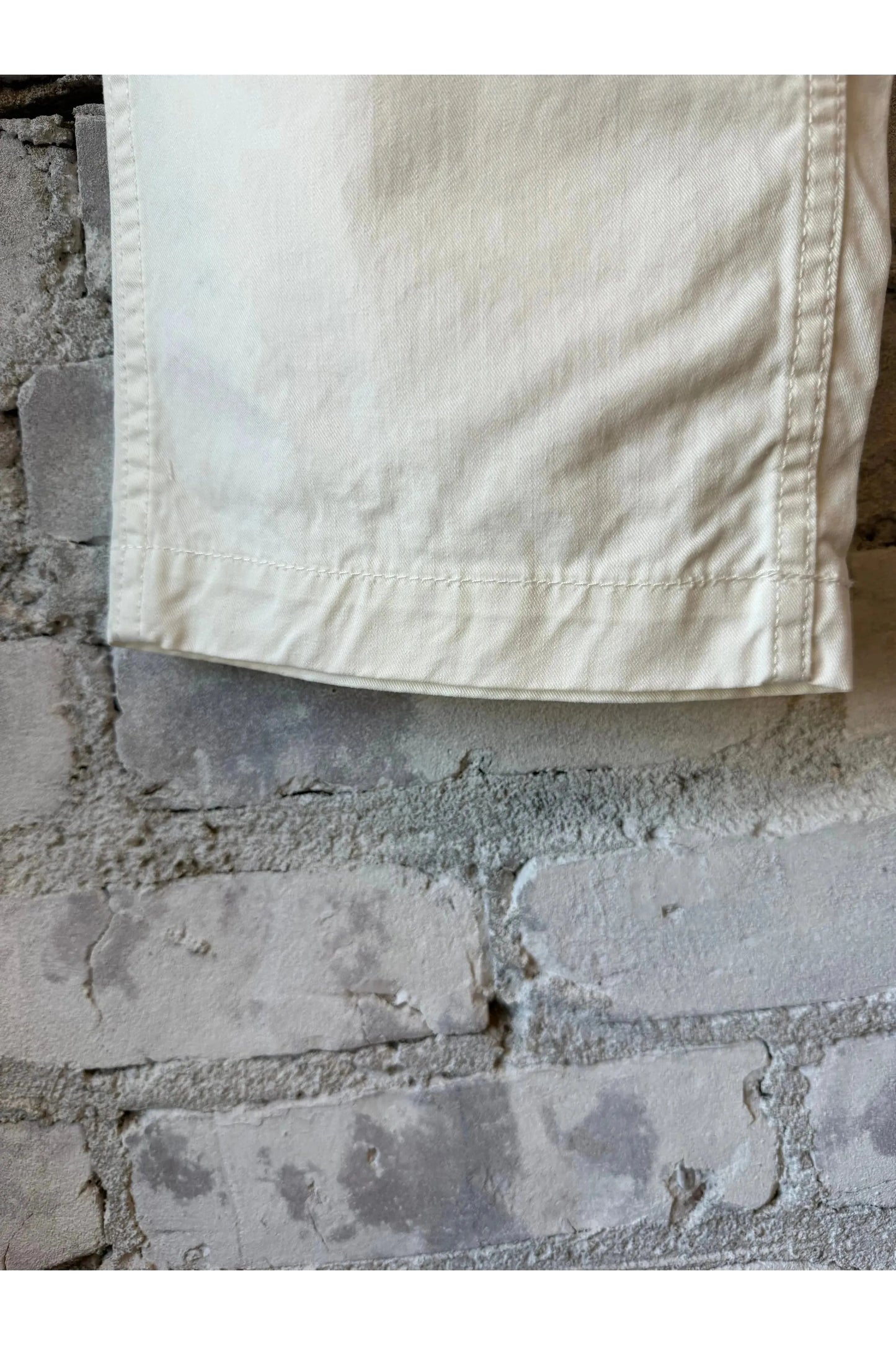 Cotton Chino Cloth Peg Top Pants - Off White - DUNE + SALT