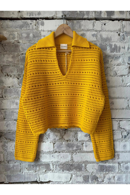 Organic Cotton Polo Shirt - Mango Yellow - DUNE + SALT