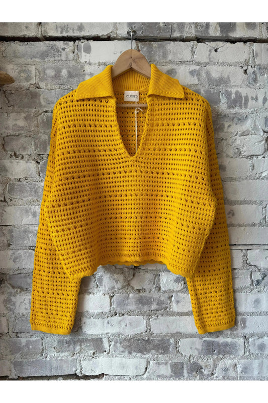 Organic Cotton Polo Shirt - Mango Yellow - DUNE + SALT