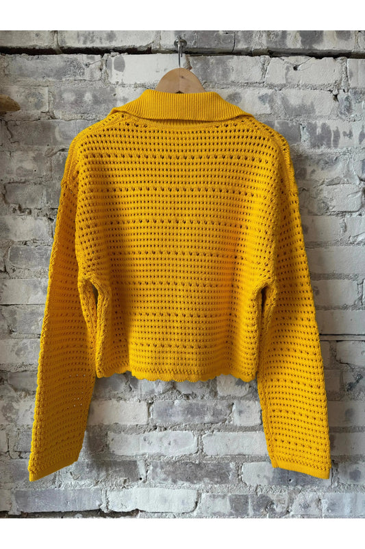 Organic Cotton Polo Shirt - Mango Yellow - DUNE + SALT