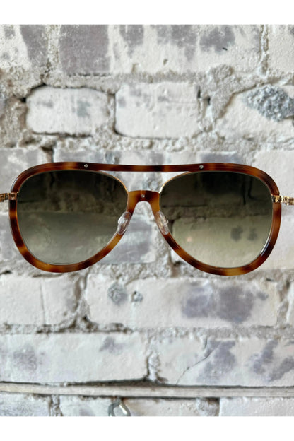 Fossett Sunglasses - Beachwood/Gold/Olive Gradient - DUNE + SALT