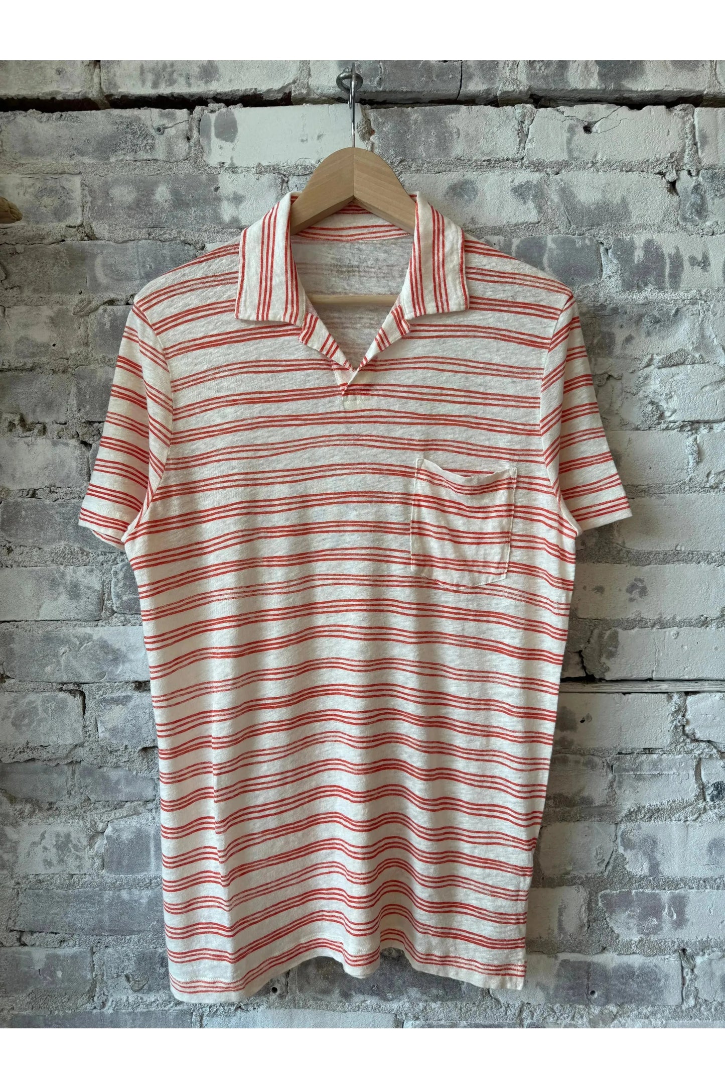 Knitted Polo - Poppy/Ecru - DUNE + SALT