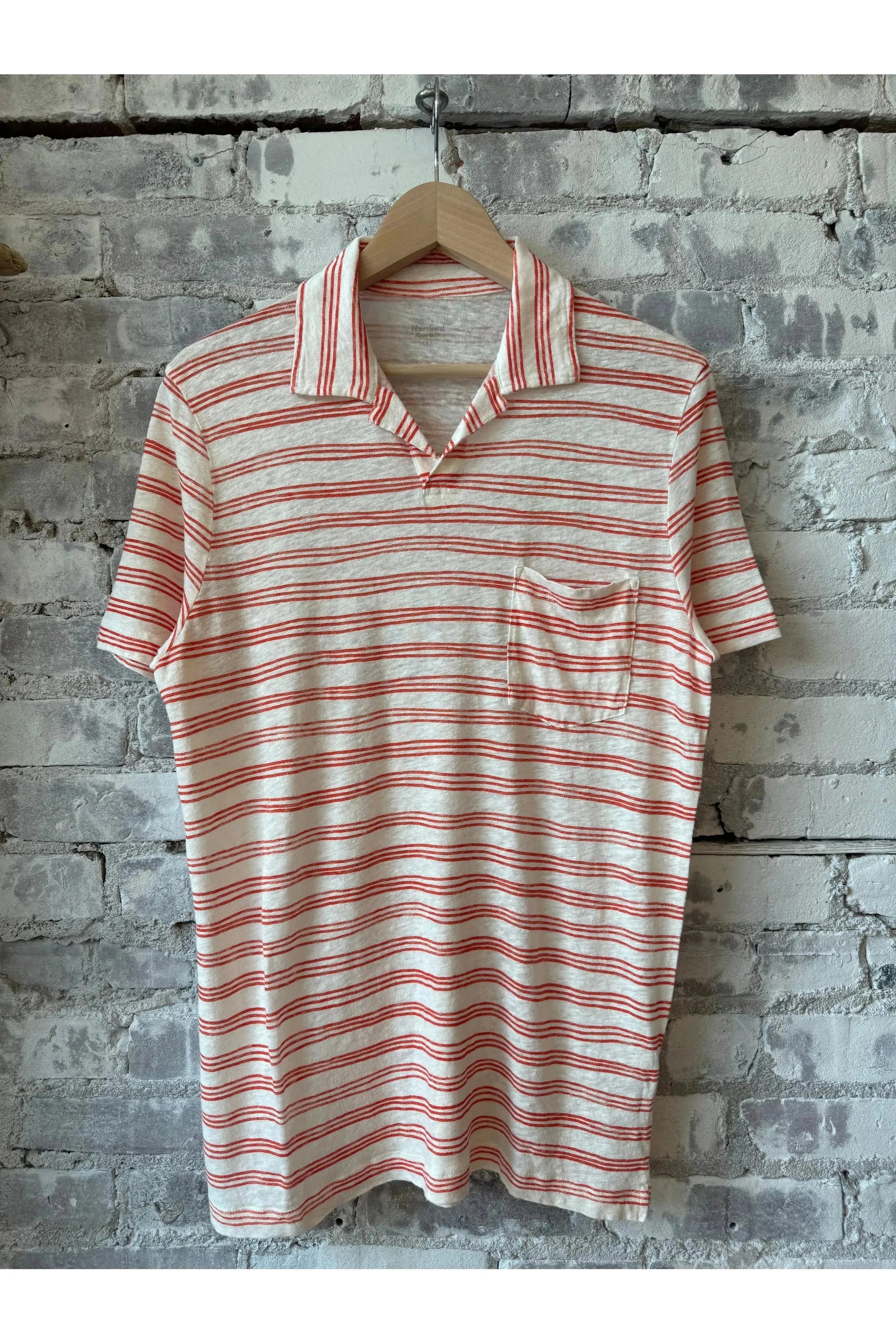 Knitted Polo - Poppy/Ecru - DUNE + SALT