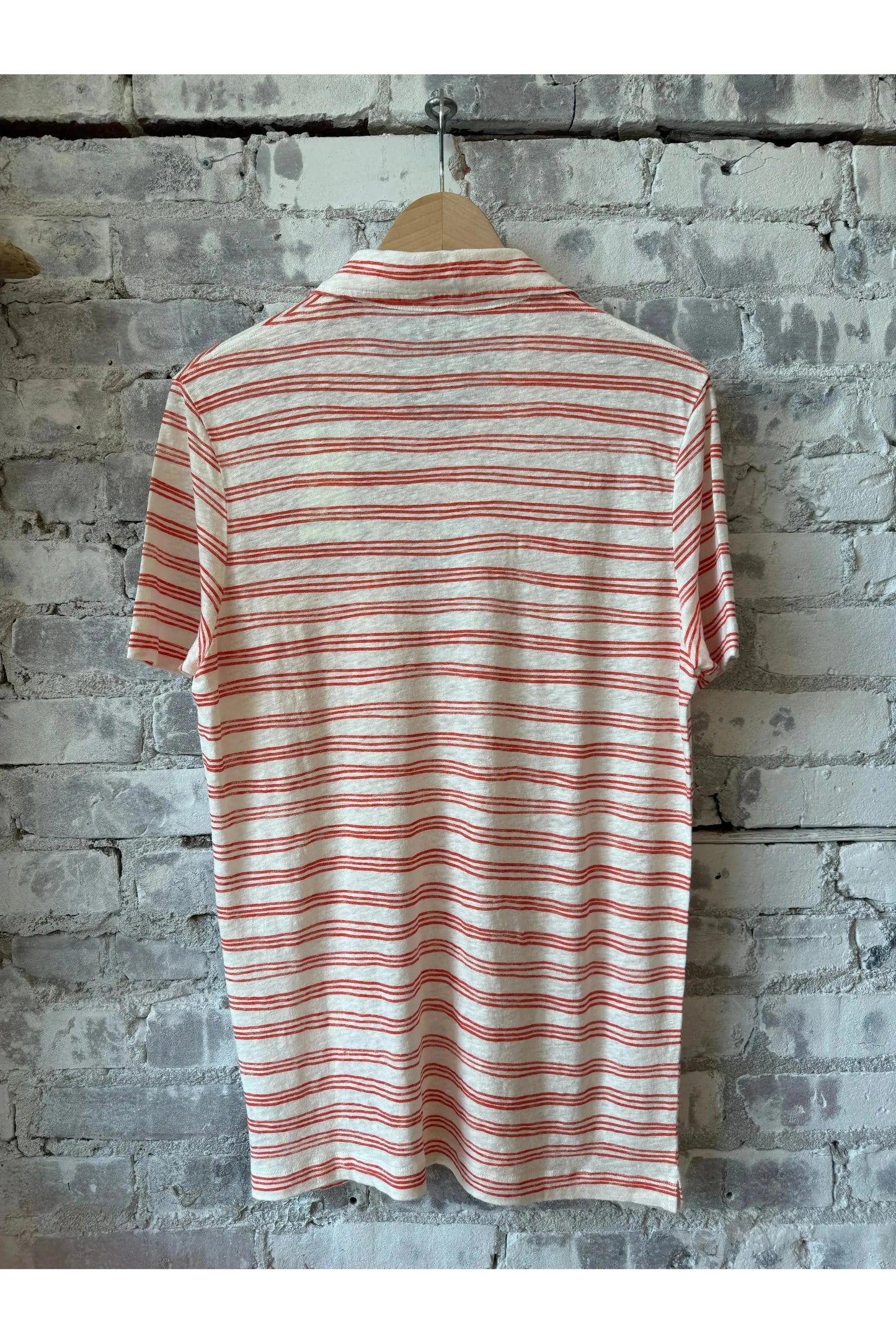 Knitted Polo - Poppy/Ecru - DUNE + SALT