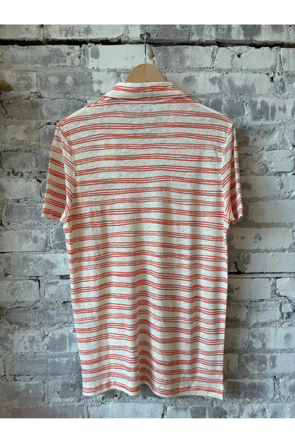 Knitted Polo - Poppy/Ecru - DUNE + SALT