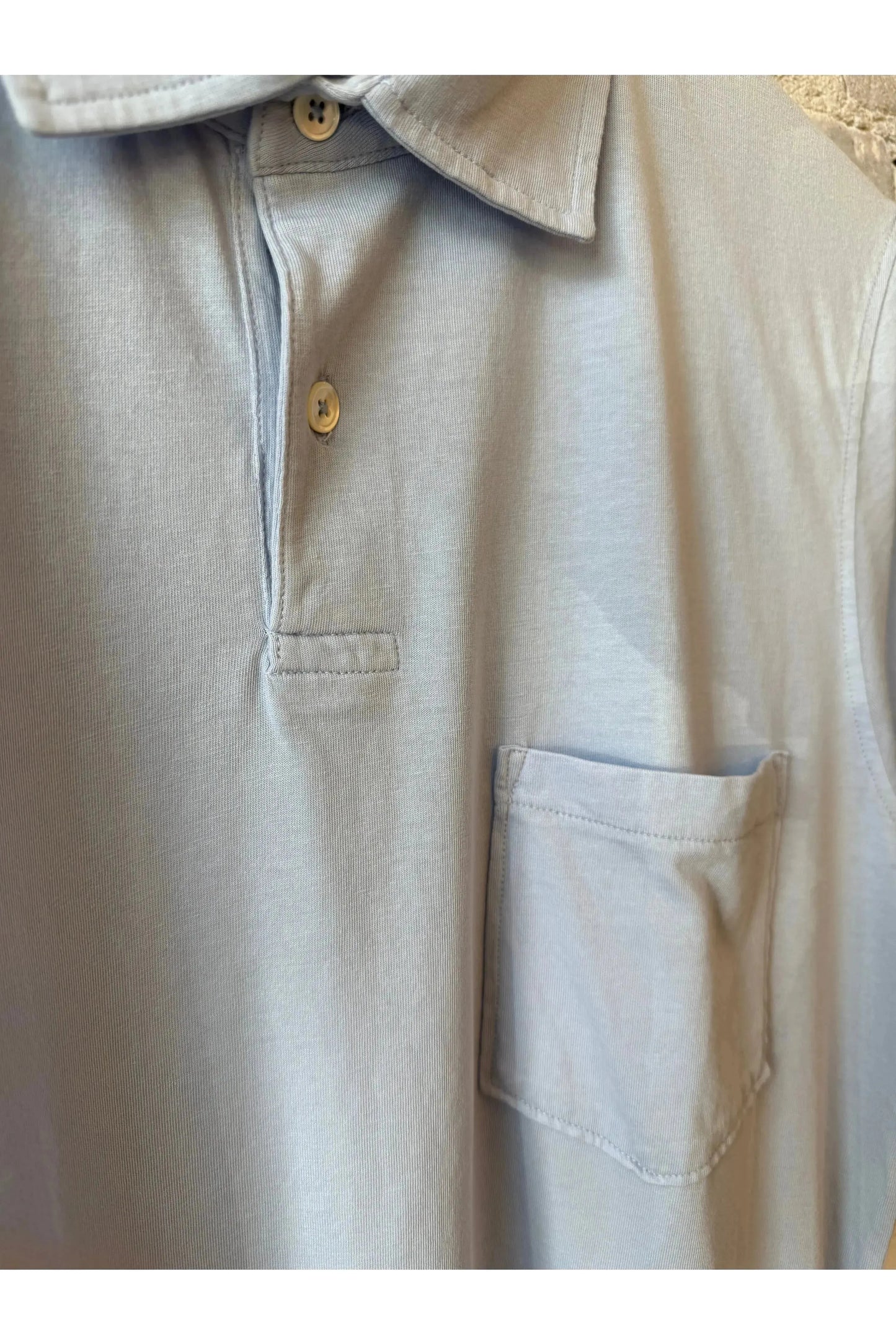 SS Cotton Jersey Polo - Sky Blue - DUNE + SALT