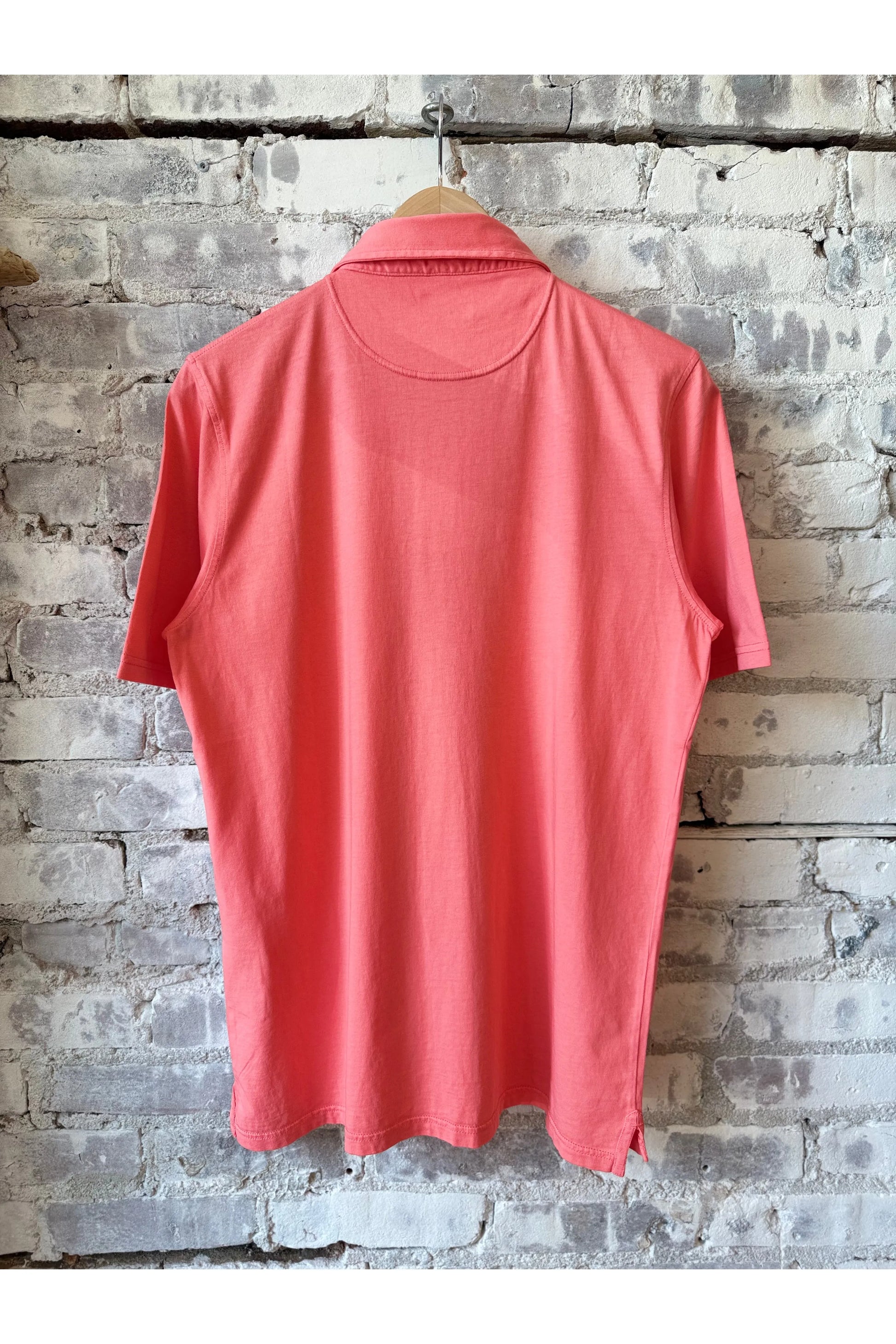 SS Cotton Jersey Polo - Faded Coral - DUNE + SALT