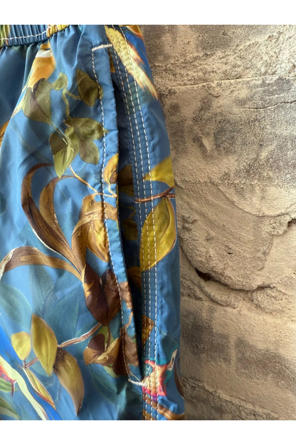 Printed Swim Trunks - Blue Parrot - DUNE + SALT