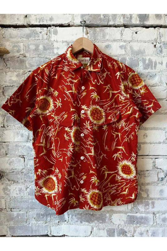 Dean Double Pocket SS Shirt - Aloha Red - DUNE + SALT