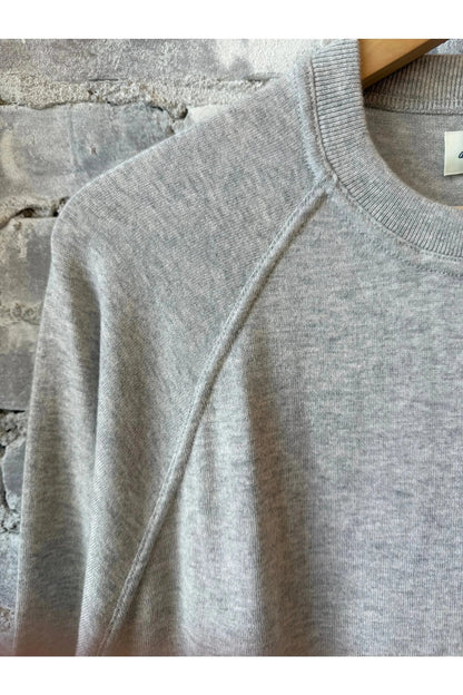 Pima Cotton & Cashmere Sweater - Silver - DUNE + SALT