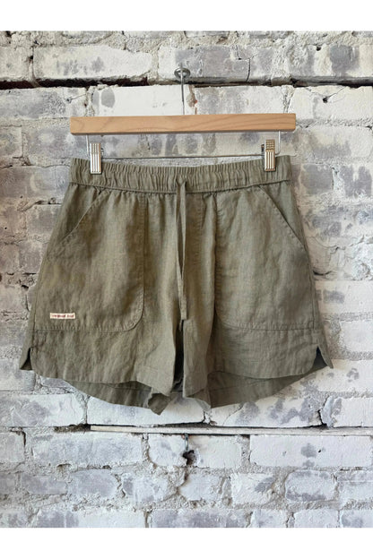 Women's Safari Linen Short - Olive Ash - DUNE + SALT