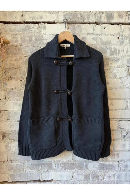 Ada Sweater Jacket in Cotton - Evening Sky - DUNE + SALT